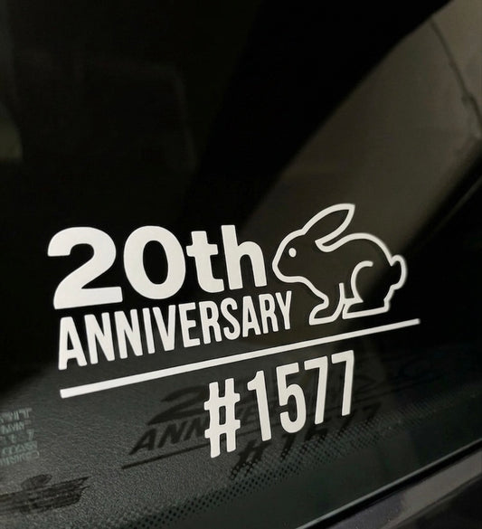 20th Anniversary Number Decal