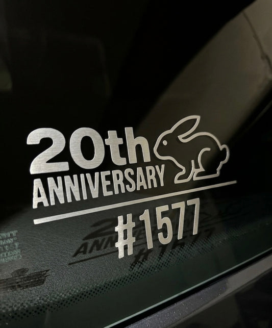 20th Anniversary Number Decal