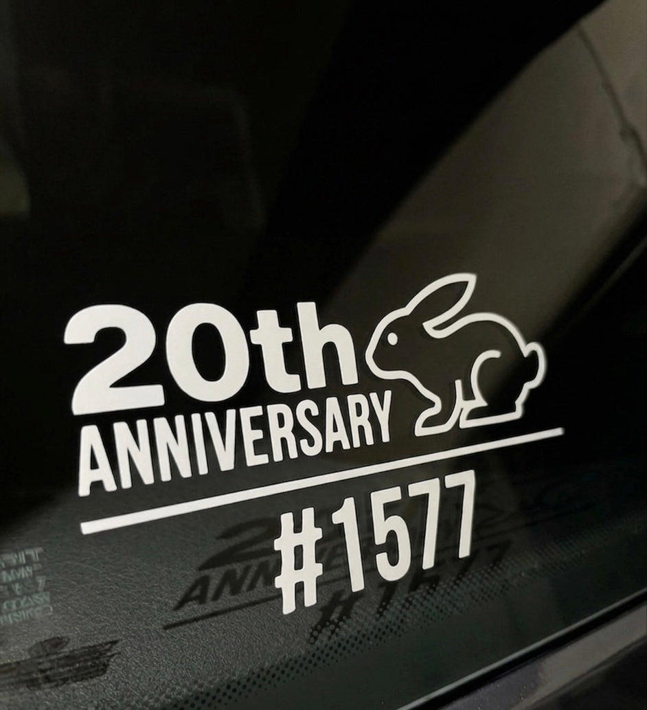 20th Anniversary Number Decal