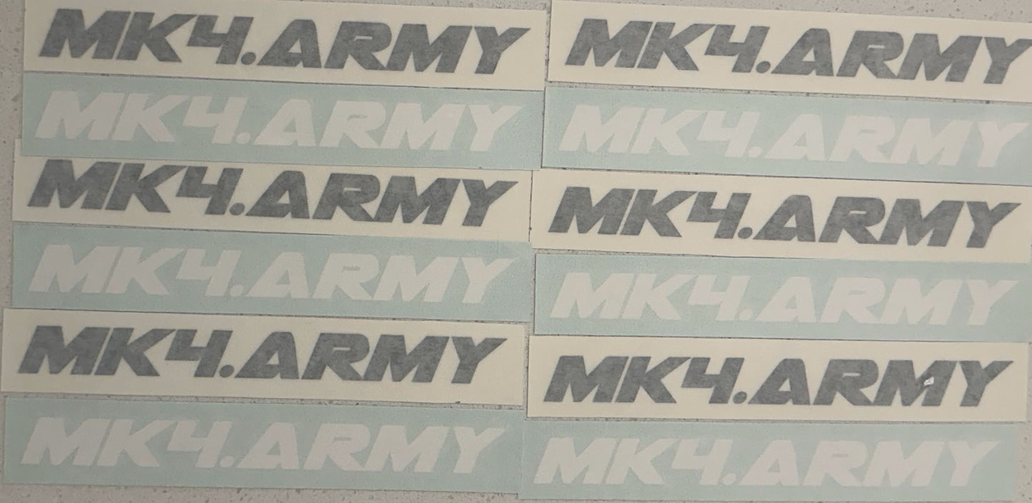 MK4 Army Window Decal