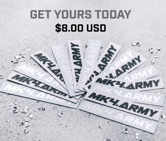 MK4 Army Window Decal